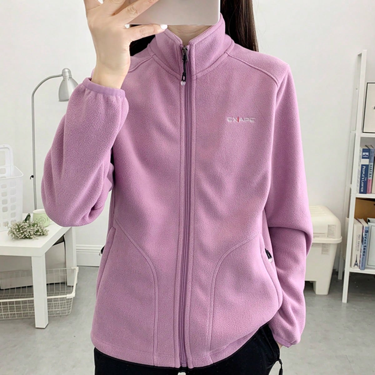 Pieza Chaqueta deportiva de mujer para senderismo y montañismo, con forro polar de sherpa de 330g de grosor