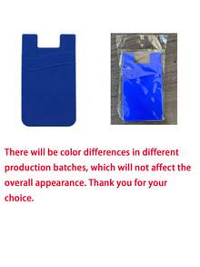 Silicone Phone Card Holder Wallet, Adhesive Back Design, 1/2 Pocket, Suitable For Credit Cards, Fits Most Phones, Silicone Material, Stick-On Phone Case - Multicolor - View 7