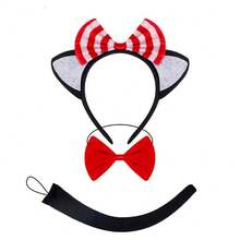 新款时尚百搭夸张猫耳发箍发饰套装，时尚个性可爱甜美，适合派对、表演，创意卡通动物头饰 - 彩色 - 查看 5