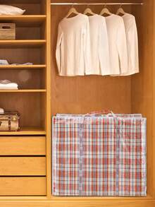 Túi đựng đồ chống nước cầm tay dung tích lớn 5/2/1 chiếc, Túi đựng quần áo dung tích lớn, Túi quà tặng ông già Noel, Túi đựng quần áo mùa đông, Túi đựng chăn, Túi đựng đồ di chuyển bền - Túi đựng đồ có khóa kéo tái sử dụng, Túi đựng đồ in lưới chống thấm nước bằng vải Oxford, Đựng quần áo, Túi đựng hành lý cho học sinh khi trở lại trường, Túi du lịch, Giáng sinh, Lễ tạ ơn - Đỏ và trắng - Xem 11