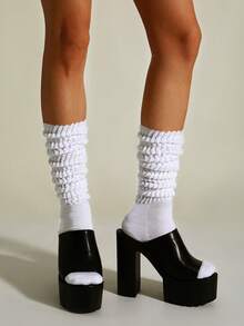 3 Pairs Women's Thick Wool Blend Crew Socks, Suitable For Snow Boots, Autumn/Winter