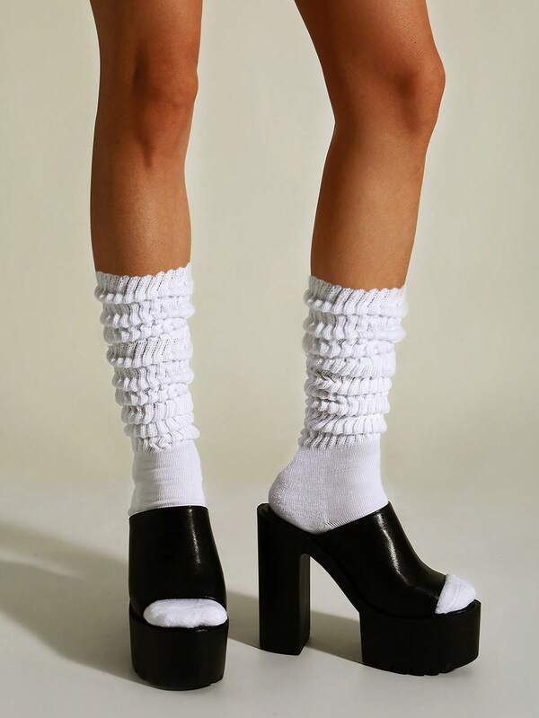 3 Pairs Women's Thick Wool Blend Crew Socks, Suitable For Snow Boots, Autumn/Winter