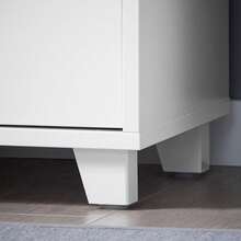 SoBuy Under Sink Cabinet Bathroom Vanity Unit Bathroom Cabinet Suitable For Pedestal Sinks Grey W60 X D30 X H61cm BZR148- Home Bathroom Decor Bathroom Organizer Summer Bathroom Accessories - White - View 6