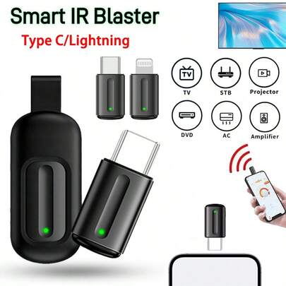 Universal Smart IR Blaster Remote Control Type C/Lightning Phone Infrared Transmitter Adapter