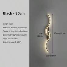 1pc LED Rechargeable Wall Light With Remote Control Dimming Function, Easy Semi-Recessed Installation, 60/80cm Aluminum Lamp Body, 5V2A 4000mAh, Suitable For Bedroom, Kitchen, Corridor, Staircase, Villa, Dining Room And Other Lighting Fixtures - Rechargeable Model (remote Control Dimming) - View 13