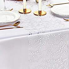 3pcs Silver Star Tablecloth 16ft (Approx. 500cm), Silver Dining Table Decor Center Piece, Suitable For Wedding, Birthday Party, Banquet, Daily Use, DIY, Christmas, Festivals - Multicolor - View 4