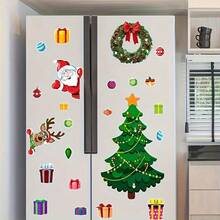 Juego de imanes navideños - Con diseños de Papá Noel, muñeco de nieve y renos, adecuado para decorar refrigeradores, puertas de garaje y autos, agregando un ambiente festivo a la decoración del hogar, decoraciones navideñas y decoración de habitaciones en invierno
