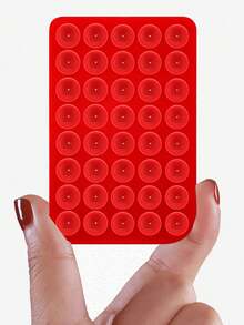 40pcs Silicone Material Phone Suction Cup, Double-Sided Suction Pad Phone Holder, Multi-Function Suction Cup Compatible With IPhone, Android Phone, Gift For Birthday, Family, Friends Phone Stand, Phone Accessories - Clear - View 8