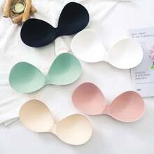 3pcs Breathable Seamless Bra Pads, Suitable For Yoga Tops, Sports Bras, Chest Wraps