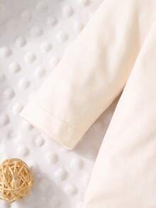 2件套男婴休闲舒适秋季新款条纹蓝红+小熊图案长袖连体衣两件套 - 米色 - 查看 10