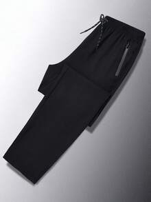 Plus Size Men's Sports Pants, Summer Lightweight Quick-Dry Casual Fitness Running Trousers, Plus Size