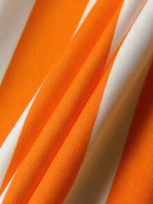 Áo sơ mi nam dài tay họa tiết sọc màu tương phản thường ngày đi làm và đi nghỉ, Xuân/Thu, Giáng sinh - trái cam - Xem 5