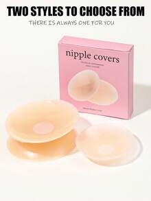 Cubrepezones de mujer en empaque de caja de color sólido, almohadillas invisibles para sujetador, ropa interior de mujer, sujetador autoadhesivo sin tirantes, sujetador pegajoso, lavable, reutilizable - Multicolor - Ver 5