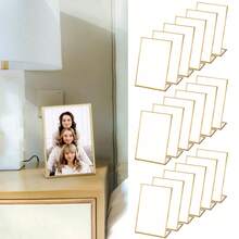 10pcs/6pcs Gold A6 Acrylic Table Stand 4*6 Inch – Reusable Elegant Wedding/Holiday Place Card Holder, Suitable For Party, Dining And Dinner | 2026 EU Popular Romantic Tabletop Centerpiece - Multicolor - View 8