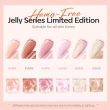 Cat Eye Gel Nail Polish Set, 6 Colors 9D Glassy Cat Eye Glitter Gel Polish Black Red Purple Blue Silver Brown Nail Polish All Seasons With Magnet Soak Off Led DIY Salon Gift-842643 - A-1Hema-FreeJellyNude - 查看 4