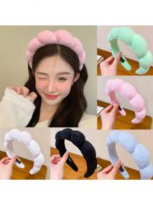 1 Pezzo Fascia per capelli elastica di colore solido opaco da donna, semplice, alla moda, multifunzionale, elegante, accessorio per capelli di alta qualità di colore solido per uso quotidiano, versatile, dall'atmosfera gentile, adatta per casual, feste, pendolarismo, vacanze, acconciatura, lavaggio del viso/bagno, trucco, accessorio di abbigliamento, fascia per capelli, cerchietti per capelli