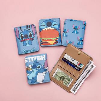 Disney 1pc Random Cute Cartoon Wallet, Unisex Card Holder Coin Purse, Creative Holiday Birthday Gift