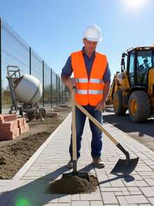 Chaleco de Seguridad Reflectante Naranja, 100% Poliéster Respirable, Ideal para Trabajos al Aire Libre, Construcción y Ciclismo Nocturno - Naranja - Ver 4