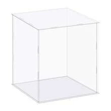 Clear Display Case, Acrylic Box Assemble Dustproof Box Showcase For Collectibles, Crafts - 透明 8.3x8.3x10 英寸 - 查看 1