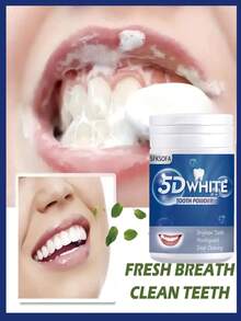 ¿Quieres unas encías talla grande blancas y saludables? Polvo dental blanco 5D, limpieza profunda y blanqueamiento juntos