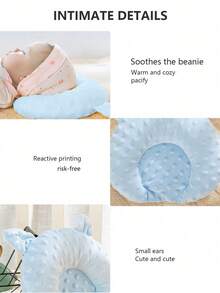 1PC Blue Newborn Pillow Adjustable Baby Head Pillow Soft And Breathable Baby Pillows For Sleeping Love Valentine