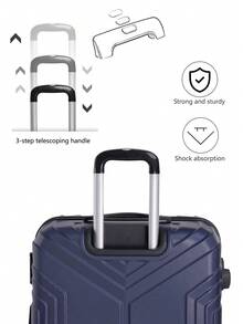 Wyprodukowano w Europie, bagaż niezbędny do akademika szkolnego, bagaż niezbędny do akademika uniwersyteckiego, bagaż szkolny, bagaż podróżny, wytrzymały, niezbędny bagaż podręczny na wakacje, walizki podróżne, zestawy walizek na kółkach, bagaż kabinowy, bagaż rejestrowany, bagaż na cztery koła, twarda walizka na kółkach, materiał ABS, - Niebieski - Zobacz 5