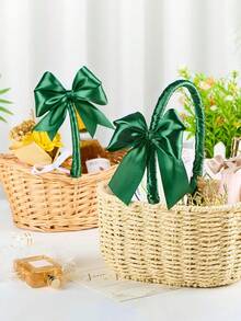 25 jardów, 0,6-4 cm, satynowa wstążka w kolorze leśnej zieleni, jednostronna, poliestrowa wstążka do rękodzieła, do pakowania prezentów, bukietów, dekoracji ślubnych i świątecznych - wielobarwność - Zobacz 10