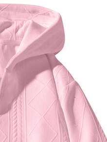 Sudadera con capucha y media cremallera casual para hombre, otoño - Rosa - Ver 5