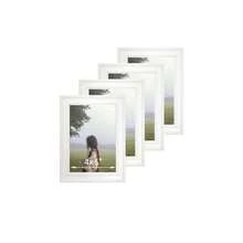 1 pieza/4 piezas Marco de fotos decorativo retro blanco europeo, decoración de pared, muestra fotos de 3.5x5", 4x6", 5x7", 6x8", 8x10", horizontal o vertical para mesa o pared, adecuado para dormitorio, sala de estar, regalo ideal para Halloween, Navidad, Año Nuevo (se incluye papel fotográfico al azar)