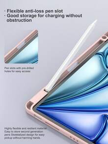 纯色Y型折叠式保护套，兼容iPad 11（A16 2025），多角度支架，笔槽，亚克力后盖，防弯折，磁吸式自动休眠/唤醒功能，适用于iPad第十代（2022），包含镜头保护膜，也适用于iPad Air 4/Air 5/Air 11（M2）/Air 11（M3）2025、iPad第七/八/九代（10.2英寸）以及iPad Pro 11（2018、2020、2021、2022），PU皮革材质，粉色 - 粉色 - 查看 8