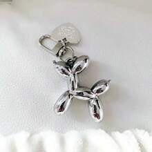 Xiaohongshu Ins Style Love Balloon Dog Pendant Keychain Couple Bag Cute Pendant Gift For Girlfriends - Dark Black - View 6