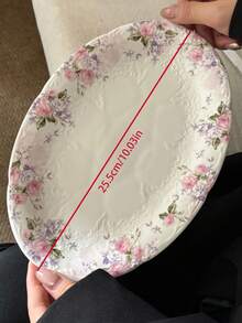 1pc Pink Rose Ceramic Coffee Cup & Saucer Set, French Romantic Floral Relief Teacup & Plate Set, Floral Western Dessert Plate, Home Decor Serving Dish, Suitable For Restaurant, Garden Afternoon Tea, Cafe, Candlelight Dinner, Housewarming, Holiday Gift, Couple Date Tableware - Multicolor - View 12