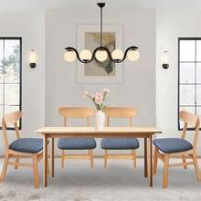Stretch Non-Slip Soft Washable Dining Chair Covers Set Of 4, Yellow Cushion Slipcovers Kitchen And Dining Room Chairs - 01 - View 5