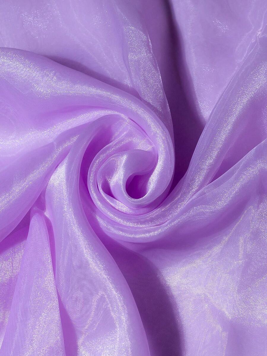 1pc Transparent Organza Fabric, Silk Organza Fabric For Wedding Party Decoration Background