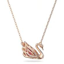 Swarovski 施华洛世奇 SWAN 125 周年纪念版红色闪光天鹅吊坠项链，母亲节、圣诞节、女友、生日礼物，女士时尚项链 - 紅色 - 查看 5
