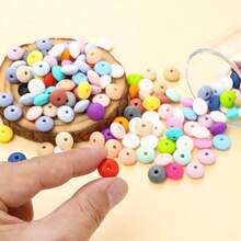 100 Stücke/50 Stücke 12mm Silikon Abakus Perlen, 13 Farben Silikon Rundperlen für Schlüsselanhänger, DIY Halskette, Armband, Schmuckherstellung