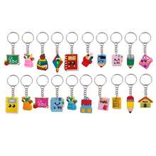 20/24/30/36/40件套卡通铅笔、尺子、可爱书写板、计算器、钥匙扣文具套装，各种形状和款式，适合课堂奖品、学生奖励、返校小礼物 - 彩色 - 查看 2