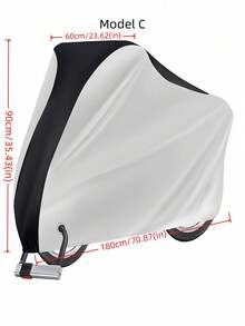 1pc Oxford Cloth Waterproof Dustproof Rainproof Cover, Outdoor Bicycle Cover Suitable For 2 Bicycles, Waterproof, Anti-UV, Dustproof, Windproof, With Lock Hole, Fit For Mountain Bike, Road Bike And Electric Bicycle - Multicolor - View 9