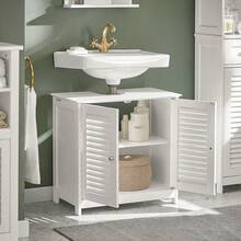 SoBuy Bathroom Base Cabinet FRG237-WN - 白色 - 查看 8