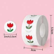 500 Peças/Rolo Adesivos de Recompensa Fofinhos de Morango Scrapbooking, Adesivos de Envelope de Frutas para Festa de Aniversário, Lembrancinhas, Produtos de Panificação