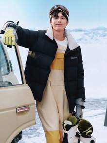 Skechers Giacca da uomo Skechers, casual alla moda, stile retrò, adatta per studenti, regali per dipendenti, pendolarismo, escursioni e attività all'aperto, modello L423U080