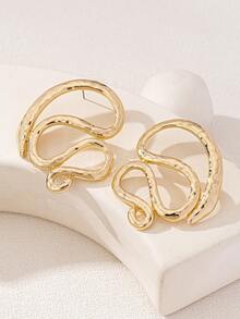 1 对不对称几何耳钉，用途广泛 - 金黃色幾何耳釘 - 查看 16