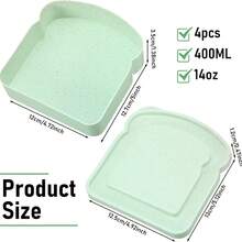 Sandwich-Behälter, Lunchbox Sandwich-Behälter Kunststoff Toast-förmige Lebensmittelaufbewahrung Sandwich-Box mit Deckel, wiederverwendbar, mikrowellen- und spülmaschinenfest