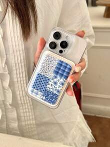 1 件韩式磁卡夹贴纸，图案可爱，适合所有手机型号，Magsafe 皮革卡套