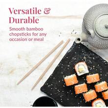 HSR Prestee 50 Pairs Disposable Wooden Chopsticks Individually Wrapped For Hygiene 8Inch Wood Chopstick Utensils For Sushi Noodles And Takeout Smooth SplinterProof Design HSR