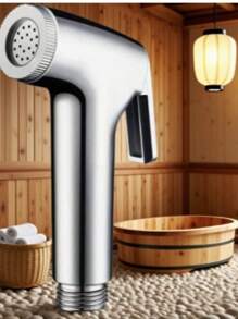 马桶冲洗器，高压手持式浴室喷枪 - 圣诞礼物之选，清洁马桶，个人卫生，浴室冲洗器配件，便携式马桶清洗器，度假屋浴室配件，浴室工具 - 銀色 - 查看 4