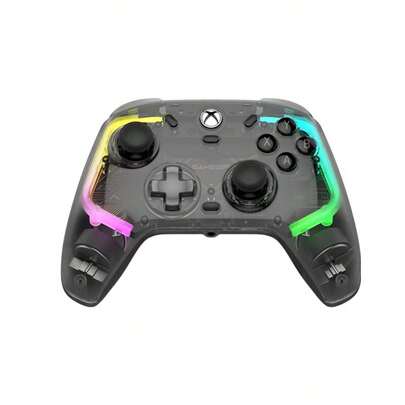  GameSir K1 Illusion Multicolor | Gold-Plated Microsoft Authorized Wired Gaming Controller, Microsoft Authorized Xbox Gamepad, Mechanical Buttons, Direct Connect To PC, Wired Hall Effect Joystick And Triggers, Steam Co-Op, Black Myth: Wukong
