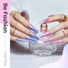 Cat Eye Gel Nail Polish Set, 6 Colors 9D Glassy Cat Eye Glitter Gel Polish Black Red Purple Blue Silver Brown Nail Polish All Seasons With Magnet Soak Off Led DIY Salon Gift-842643 - A8-變色龍 - 查看 5