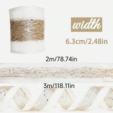 Polyester Metallic Tinsel Ribbon For Christmas Tree DIY Bow Party Gift Box Decoration