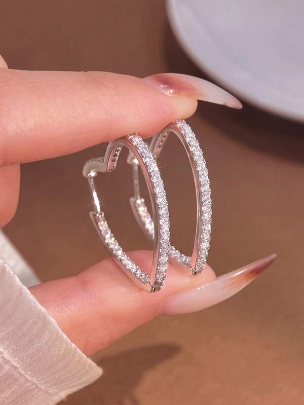 Newsoul 1 Coppia di Orecchini Eleganti in Zirconia, Gioielli in Argento Sterling 925, Orecchini in Zirconia Delicati, Gioielli Raffinati, Regalo per Ragazze, Adatti per Uso Quotidiano, Appuntamenti, Gale e Feste